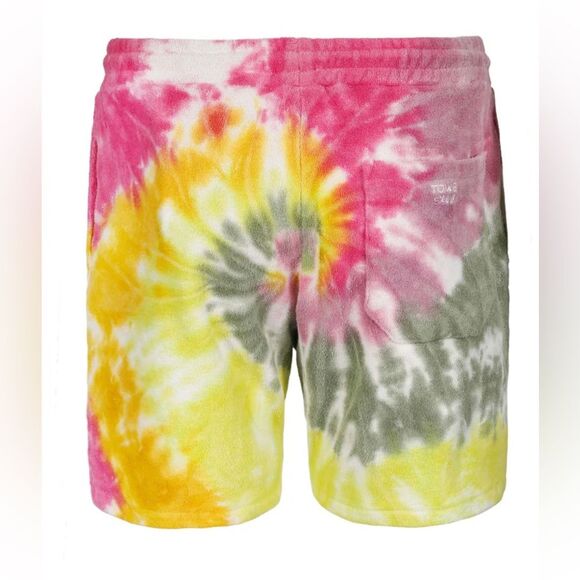 Towel Club Tie Dye Soft Towel Material Shorts - Picture 2 of 9
